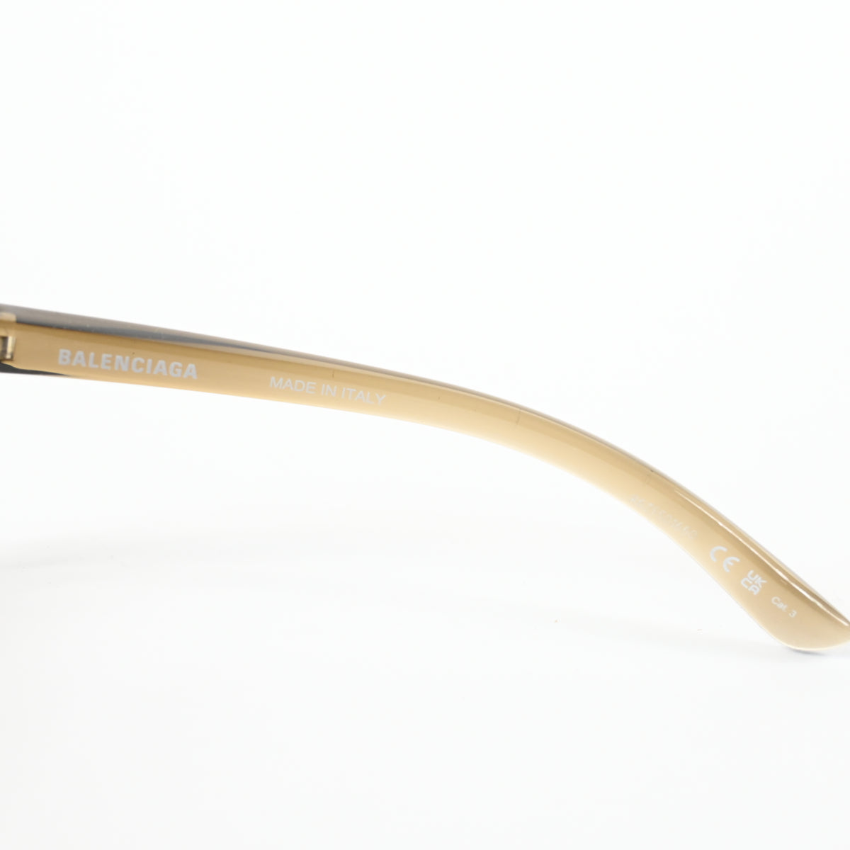 Balenciaga BB0289S 003 Unisex Authentic Sunglasses Clear Brown/Gold, 71mm - New
