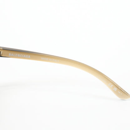 Balenciaga BB0289S 003 Unisex Authentic Sunglasses Clear Brown/Gold, 71mm - New