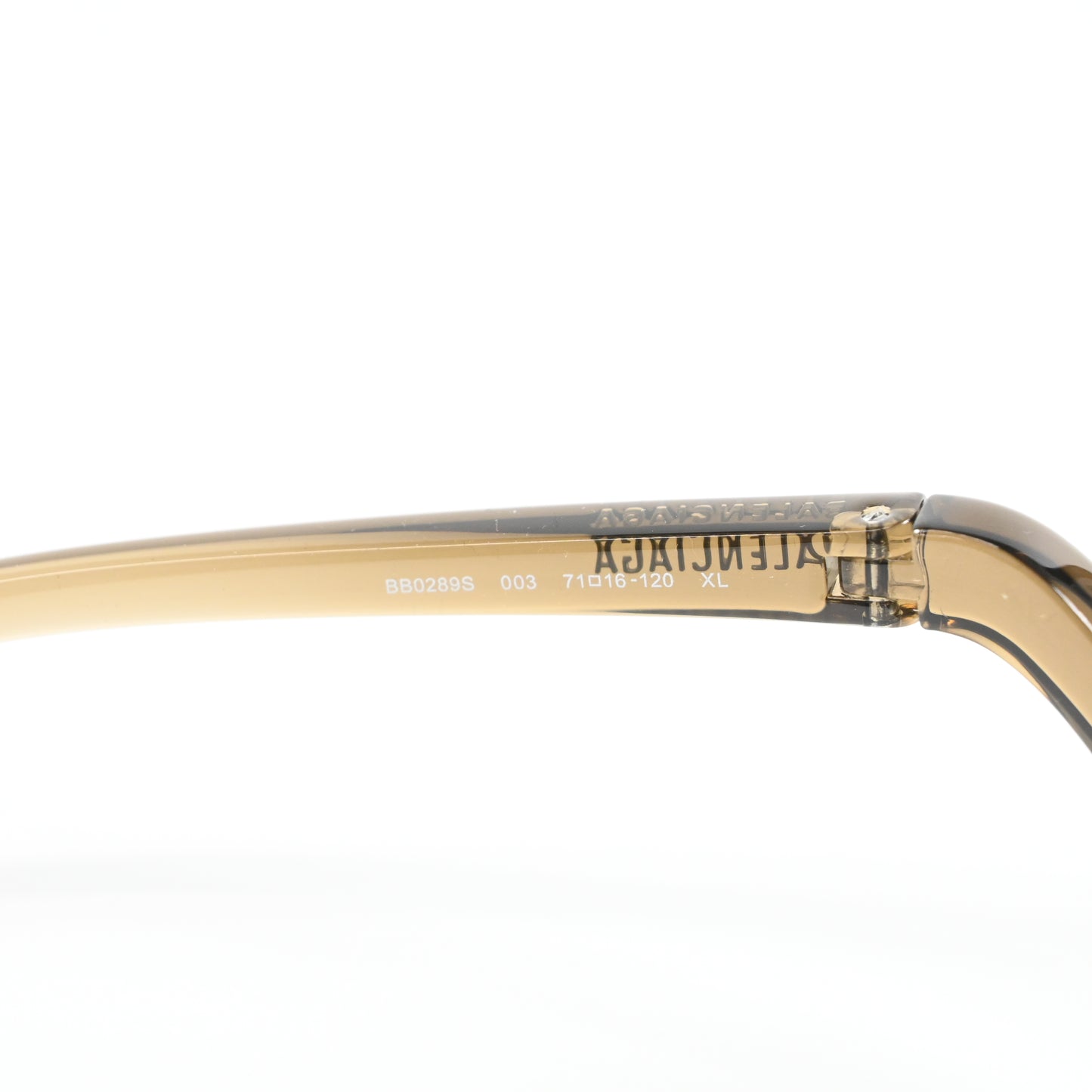 Balenciaga BB0289S 003 Unisex Authentic Sunglasses Clear Brown/Gold, 71mm - New