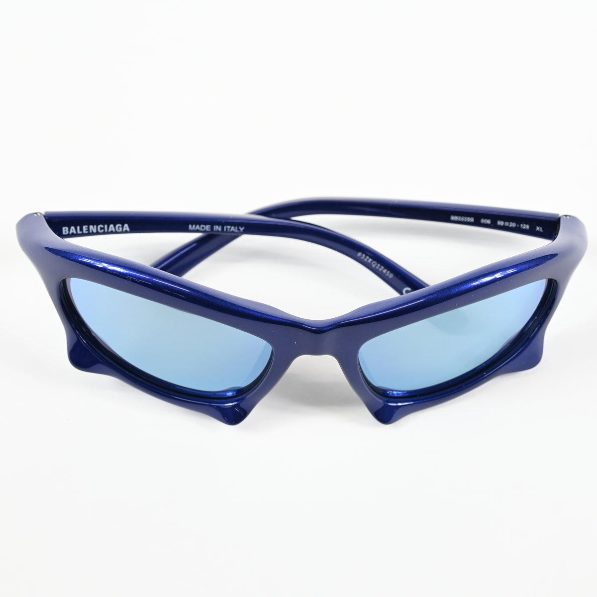 Balenciaga BB0229S 006 Mens Authentic Sunglasses Blue, 59mm - New