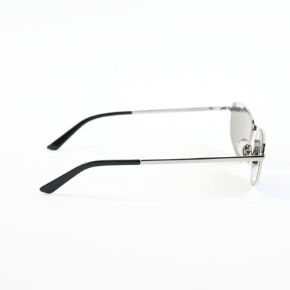 Balenciaga BB0277S 003 Unisex Authentic Sunglasses Silver/Blue, 60mm - New