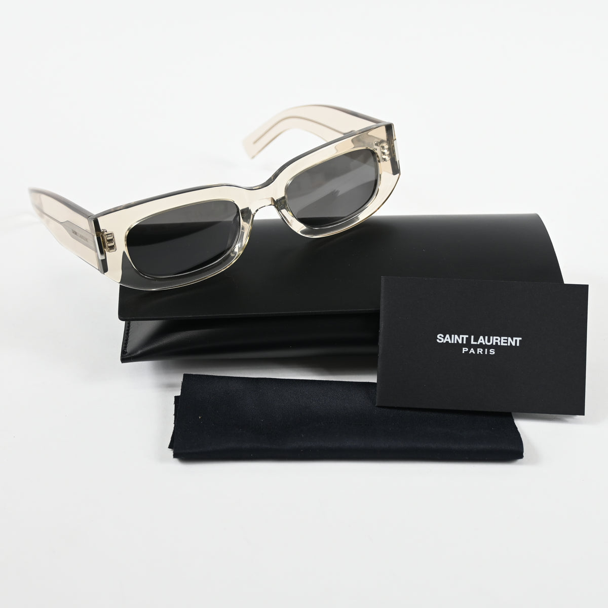 Yves Saint Laurent SL-697S 003 Unisex Authentic Sunglasses Beige/Gray, 51 - New