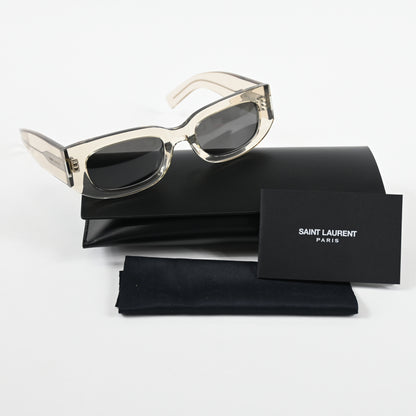 Yves Saint Laurent SL-697S 003 Unisex Authentic Sunglasses Beige/Gray, 51 - New
