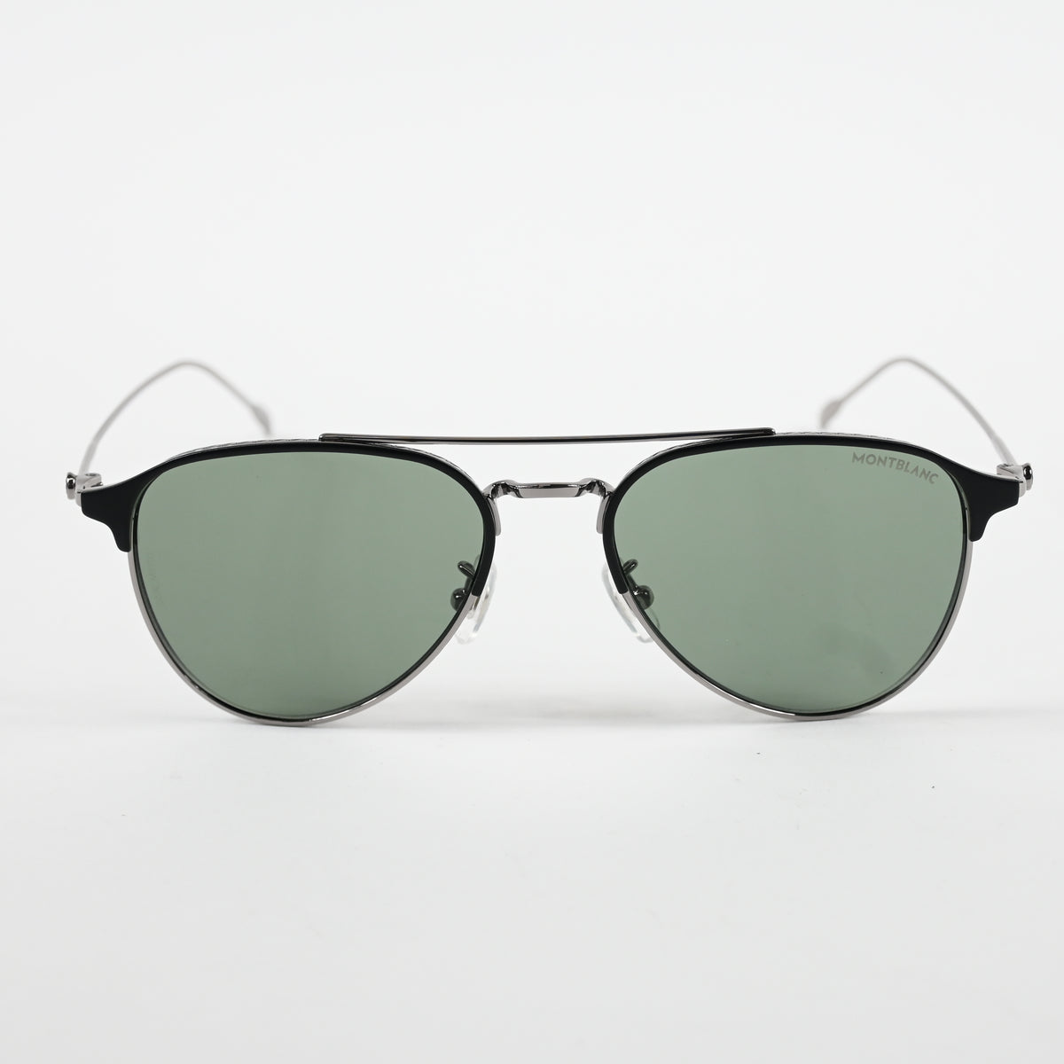 Montblanc MB0190S 002 Mens Authentic Sunglasses Ruthenium Green, 55mm - New