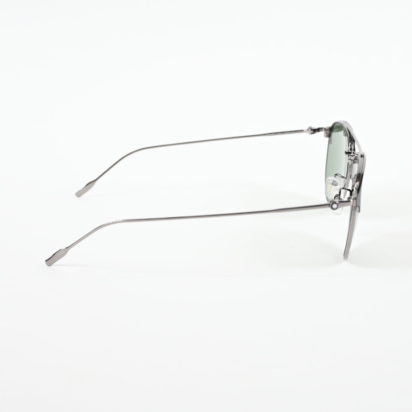 Montblanc MB0190S 002 Mens Authentic Sunglasses Ruthenium Green, 55mm - New