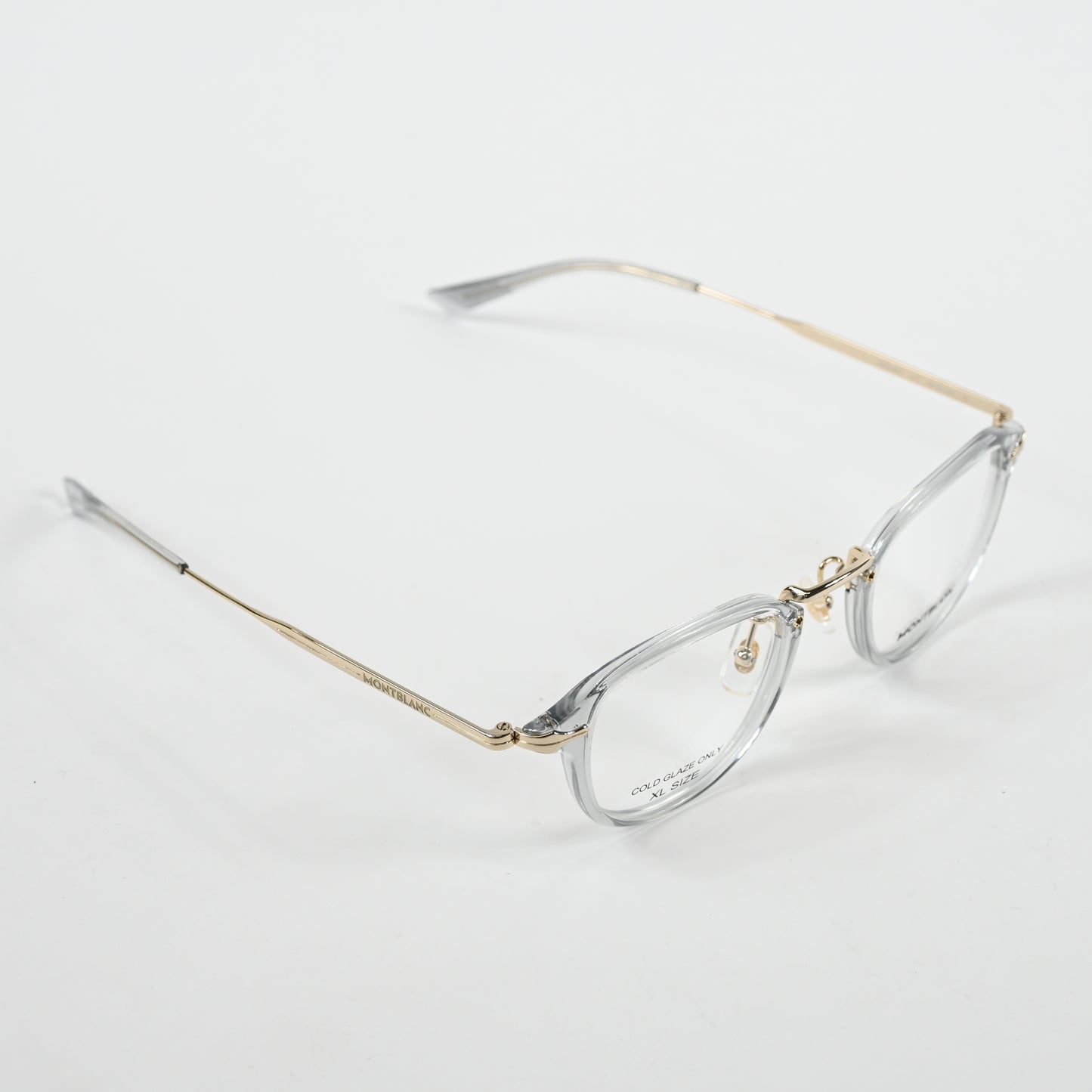 Montblanc MB0336O 003 Mens Authentic Eyeglasses Gray/Gold, 48mm - New
