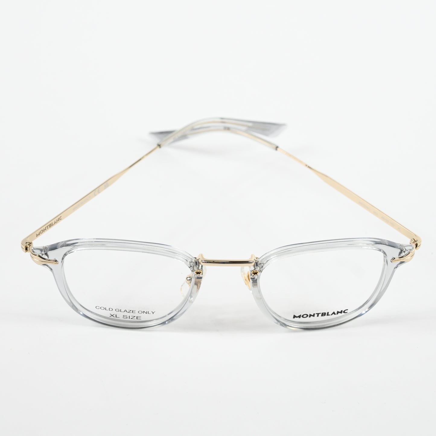 Montblanc MB0336O 003 Mens Authentic Eyeglasses Gray/Gold, 48mm - New