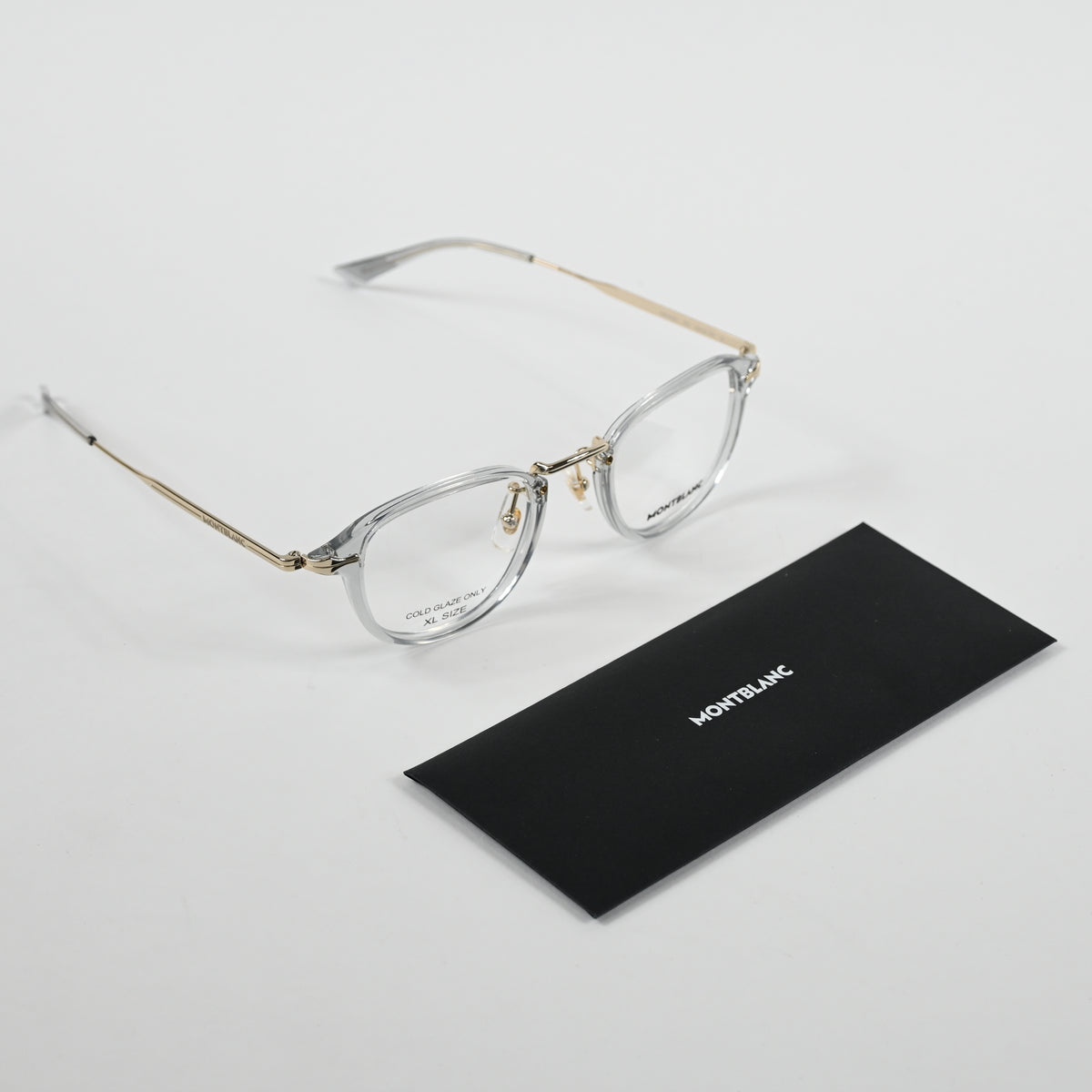 Montblanc MB0336O 003 Mens Authentic Eyeglasses Gray/Gold, 48mm - New