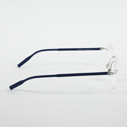 Montblanc MB0223O 004 Mens Authentic Eyeglasses Silver/Blue, 50mm - New
