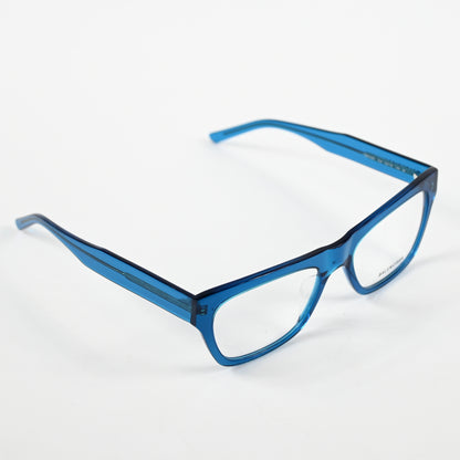 Balenciaga BB0308O 004 Mens Authentic Eyeglasses Clear Blue, 54mm - New