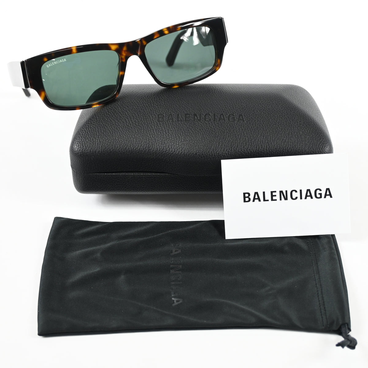 Balenciaga BB0261S 002 Mens Authentic Sunglasses Havana/Silver, 57mm - New