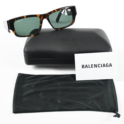 Balenciaga BB0261S 002 Mens Authentic Sunglasses Havana/Silver, 57mm - New