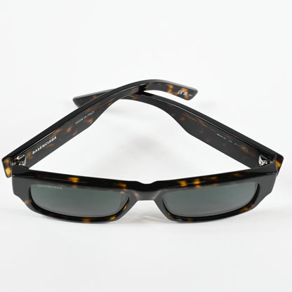 Balenciaga BB0261S 002 Mens Authentic Sunglasses Havana/Silver, 57mm - New