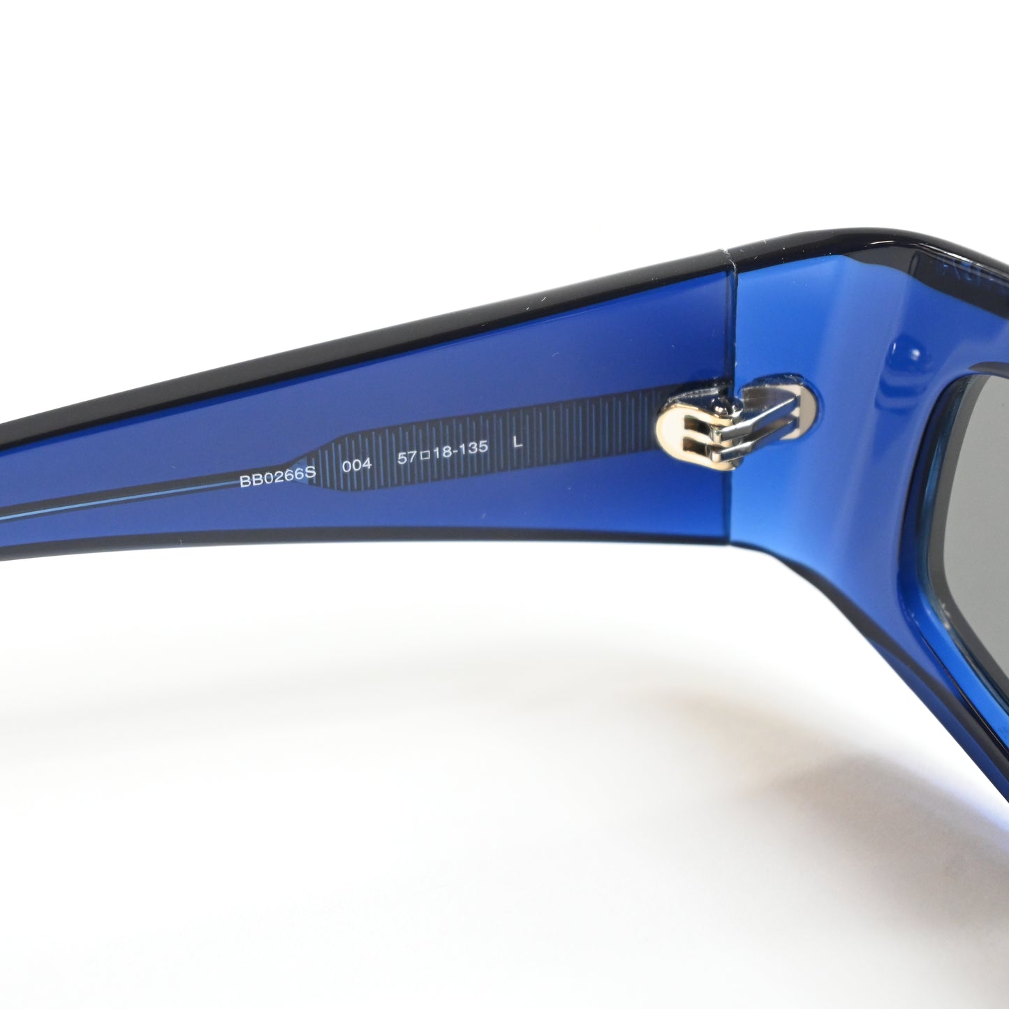 Balenciaga BB0266S 004 Unisex Authentic Sunglasses Clear Blue, 57mm - New