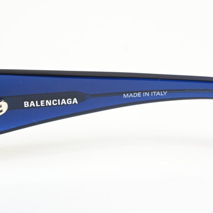Balenciaga BB0266S 004 Unisex Authentic Sunglasses Clear Blue, 57mm - New