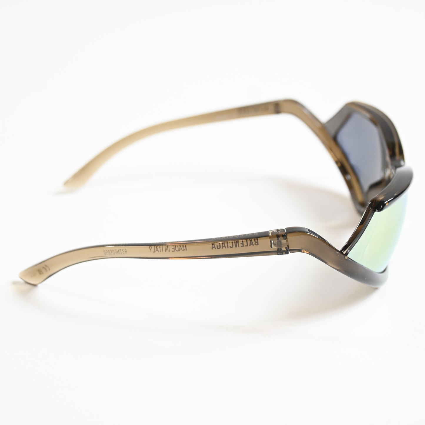 Balenciaga BB0289S 003 Unisex Authentic Sunglasses Clear Brown/Gold, 71mm - New