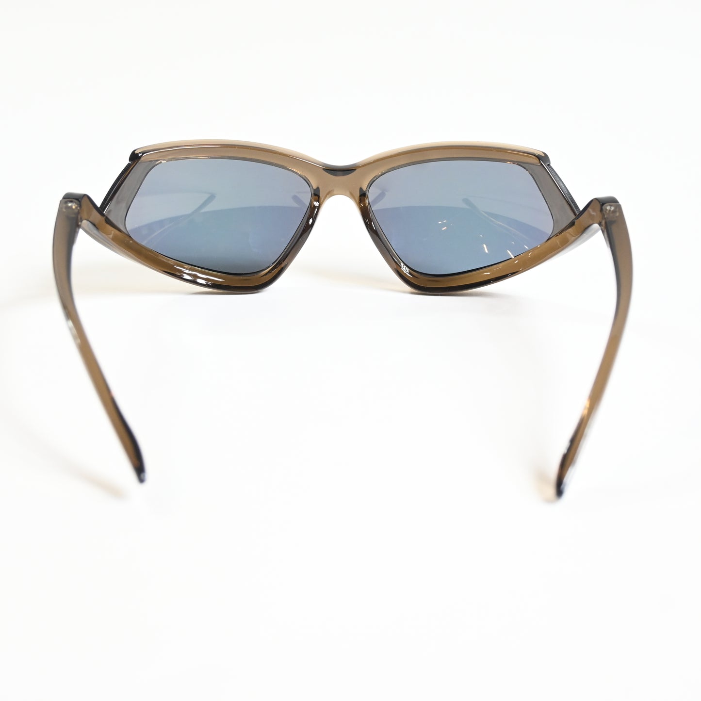 Balenciaga BB0289S 003 Unisex Authentic Sunglasses Clear Brown/Gold, 71mm - New