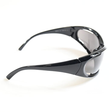 Balenciaga BB0318S 001 Unisex Authentic Sunglasses Black/Gray, 78mm - New