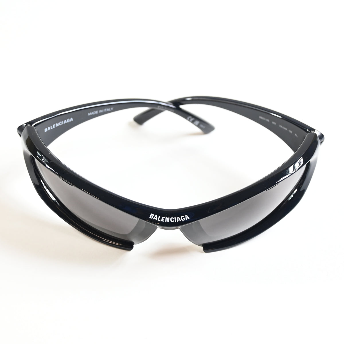 Balenciaga BB0318S 001 Unisex Authentic Sunglasses Black/Gray, 78mm - New