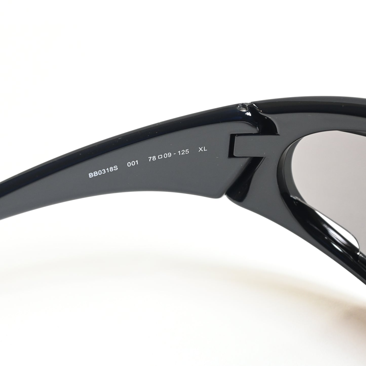 Balenciaga BB0318S 001 Unisex Authentic Sunglasses Black/Gray, 78mm - New