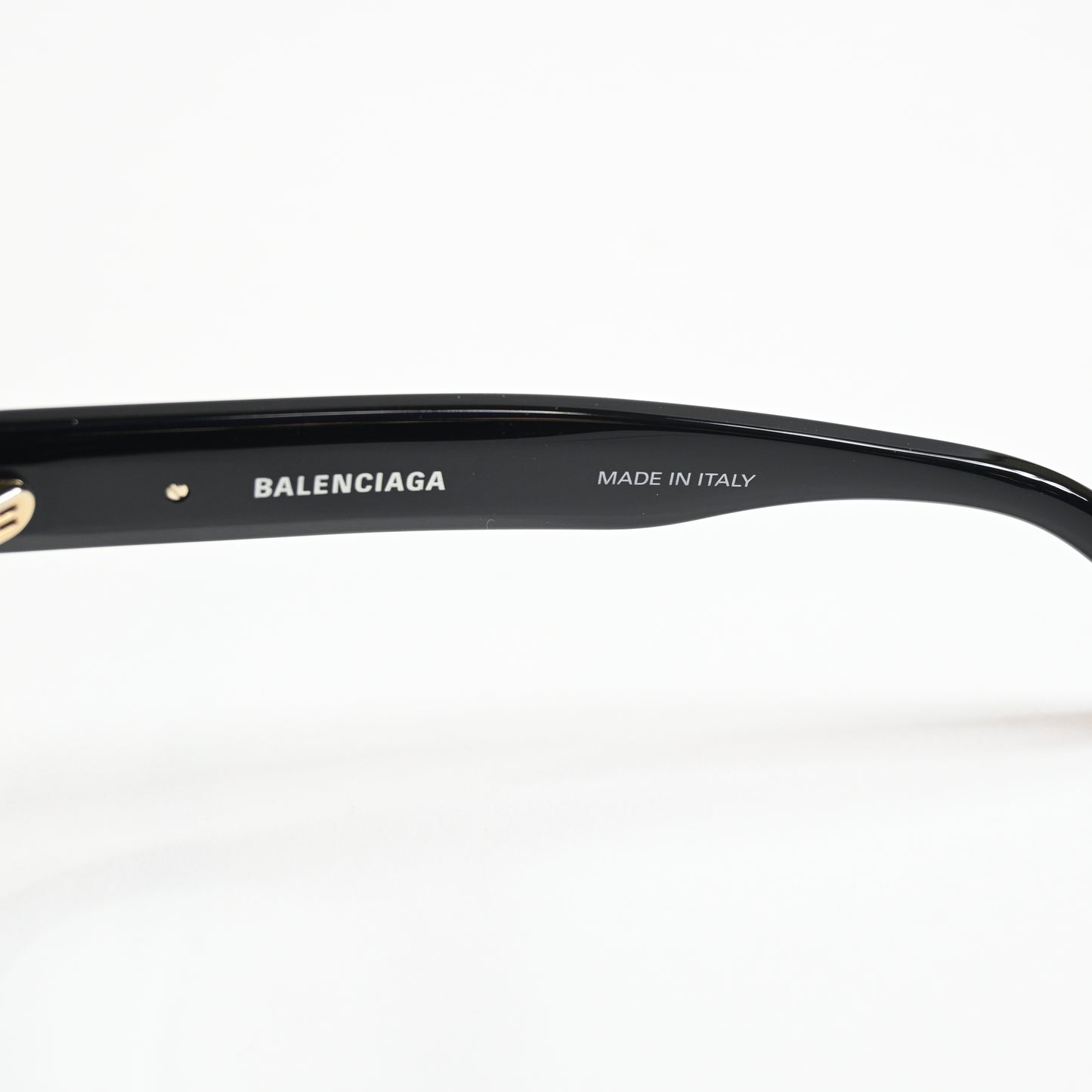 Balenciaga BB0239O 001 Unisex Authentic Eyeglasses Black/Gold, 50mm - New