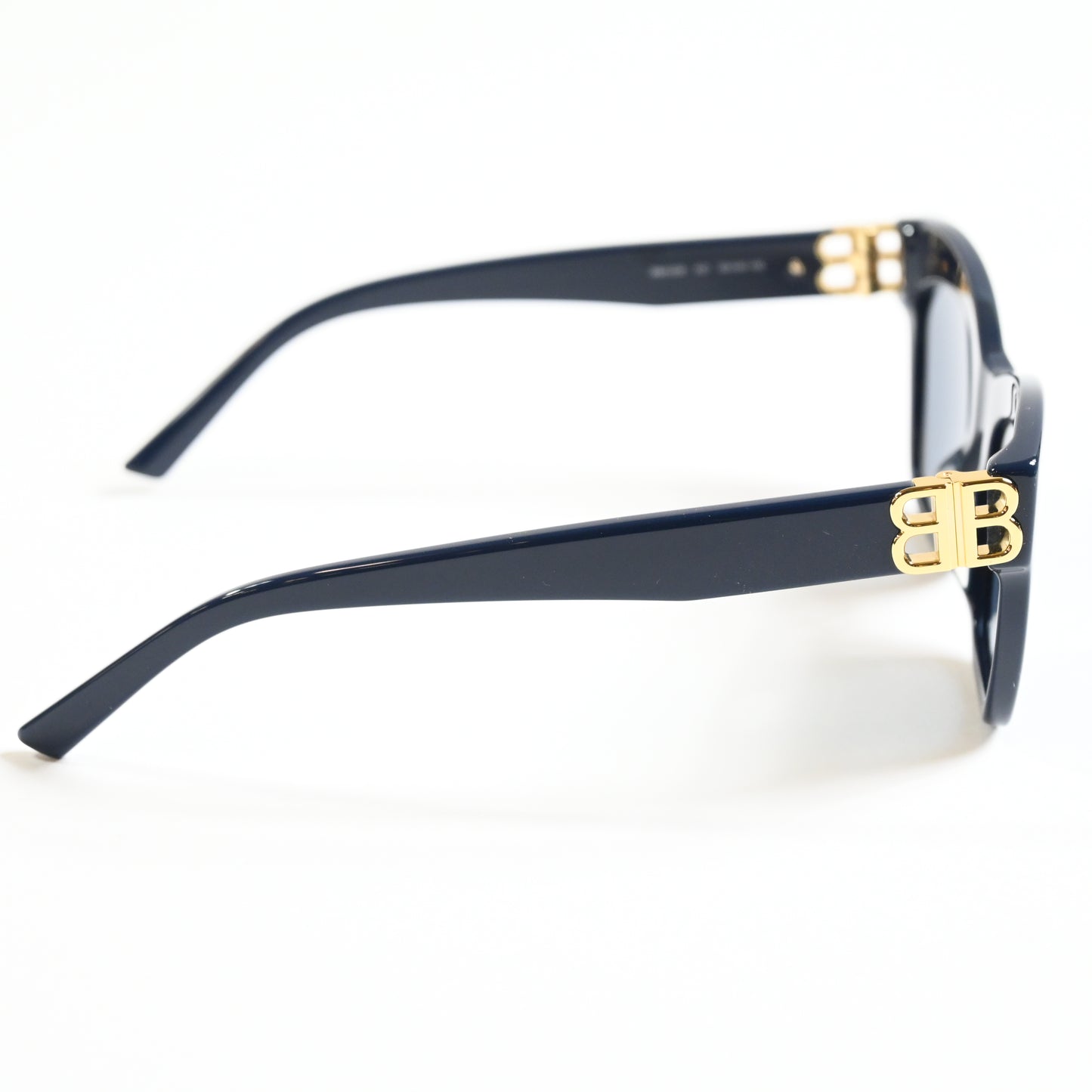 Balenciaga BB0132S 007 Womens Authentic Sunglasses Blue/Gold, 53mm - New