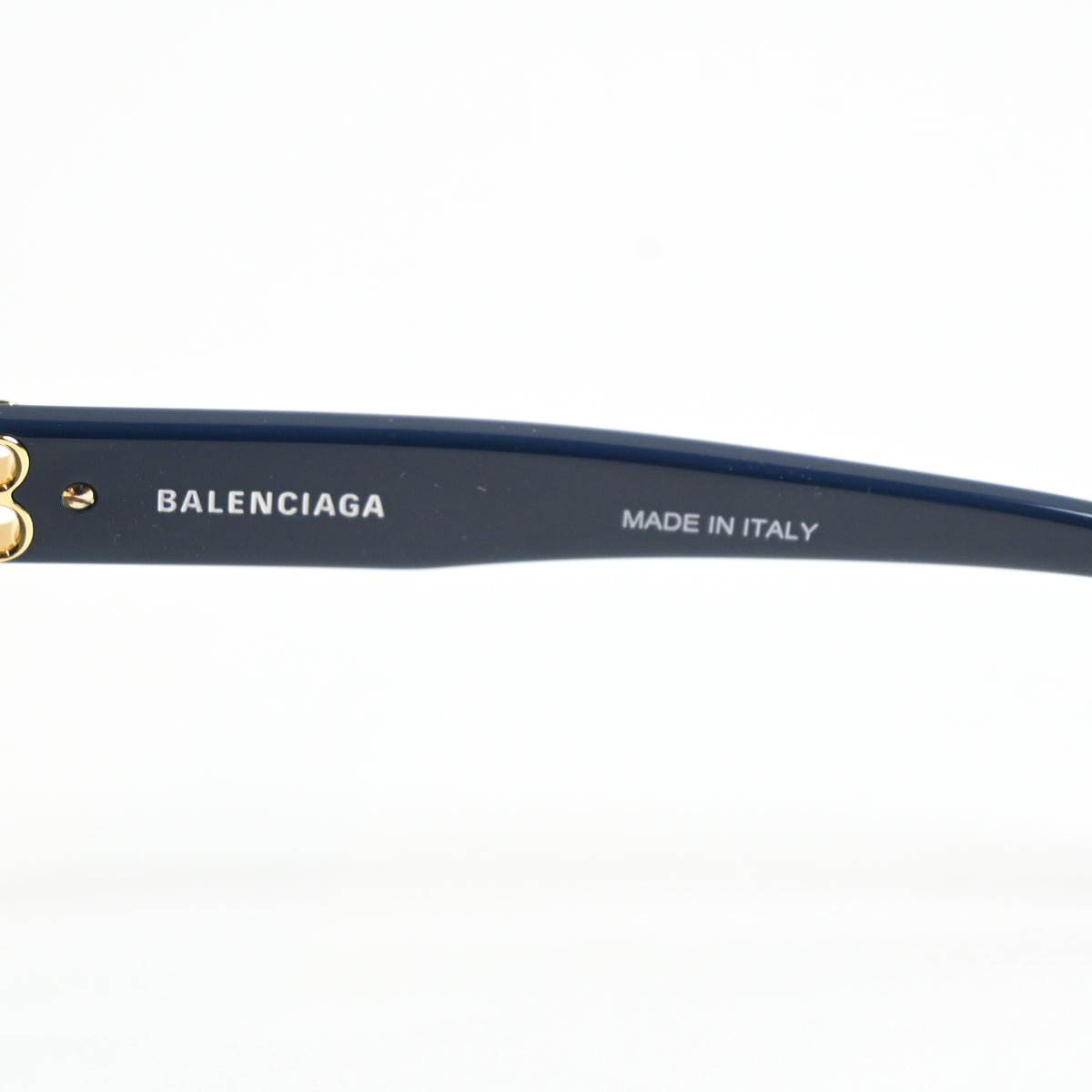 Balenciaga BB0132S 007 Womens Authentic Sunglasses Blue/Gold, 53mm - New