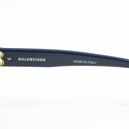 Balenciaga BB0132S 007 Womens Authentic Sunglasses Blue/Gold, 53mm - New