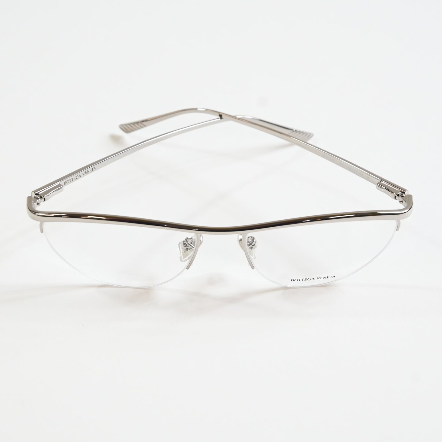 Bottega BV1132O 002 Womens Authentic Eyeglasses Silver, 56mm - New