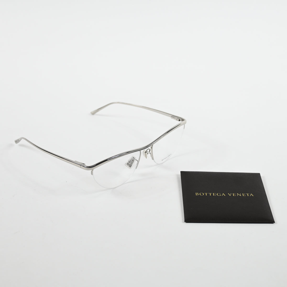 Bottega BV1132O 002 Womens Authentic Eyeglasses Silver, 56mm - New