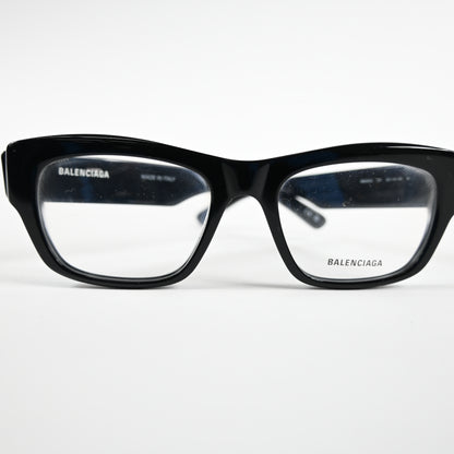 Balenciaga BB0264O 001 Unisex Authentic Eyeglasses Black/Silver, 53mm - New