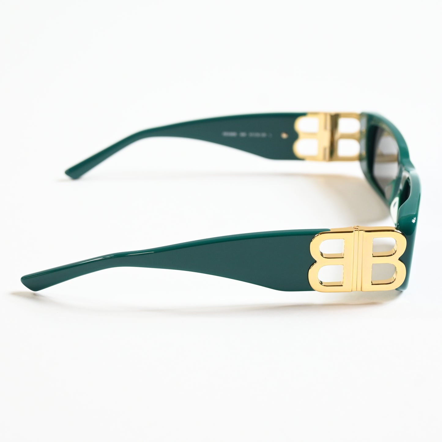 Balenciaga BB0096S 006 Womens Authentic Sunglasses Green/Gold, 51mm - New