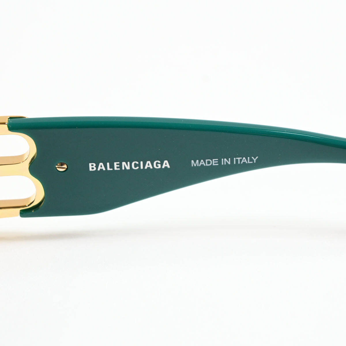 Balenciaga BB0096S 006 Womens Authentic Sunglasses Green/Gold, 51mm - New