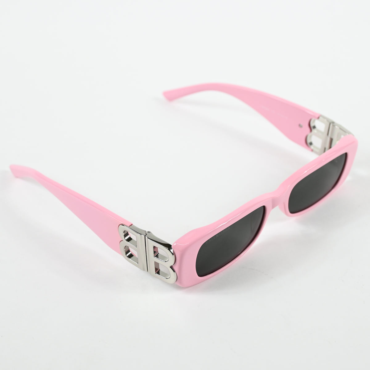 Balenciaga BB0096S 012 Womens Authentic Sunglasses Pink/Silver, 51mm - New