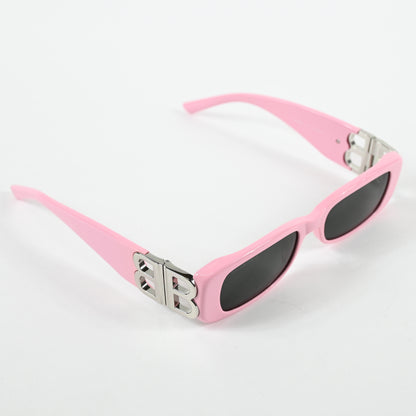 Balenciaga BB0096S 012 Womens Authentic Sunglasses Pink/Silver, 51mm - New
