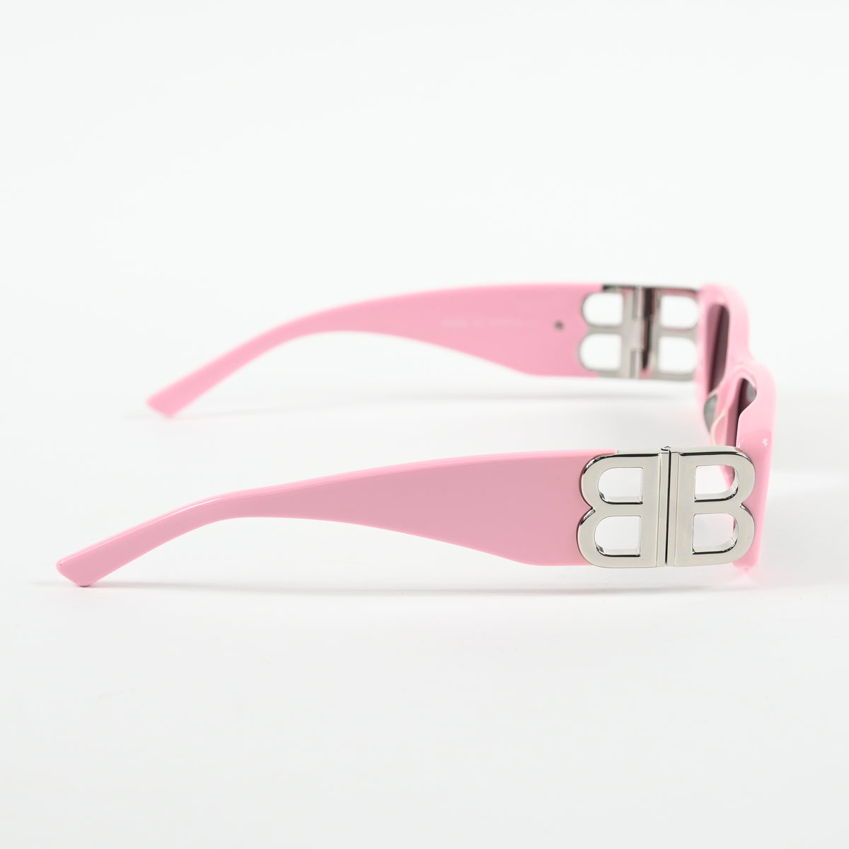 Balenciaga BB0096S 012 Womens Authentic Sunglasses Pink/Silver, 51mm - New