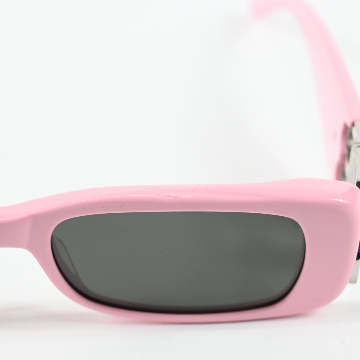 Balenciaga BB0096S 012 Womens Authentic Sunglasses Pink/Silver, 51mm - New
