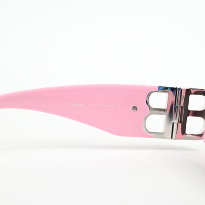 Balenciaga BB0096S 012 Womens Authentic Sunglasses Pink/Silver, 51mm - New