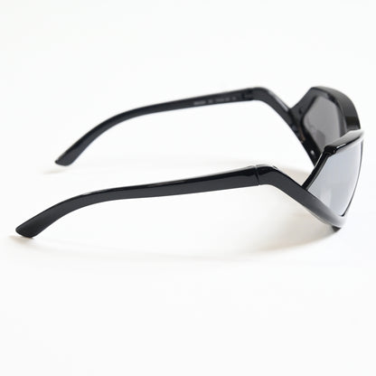 Balenciaga BB0289S 001 Unisex Authentic Sunglasses Black/Silver, 71mm - New