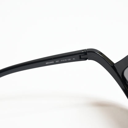 Balenciaga BB0289S 001 Unisex Authentic Sunglasses Black/Silver, 71mm - New