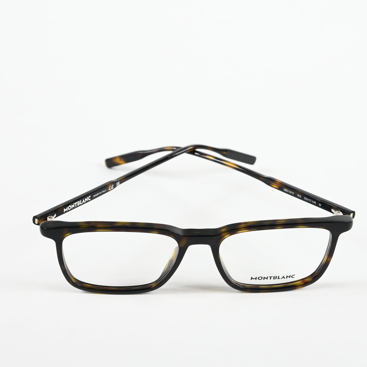 Montblanc MB0197O 002 Mens Authentic Eyeglasses Havana, 53mm - New