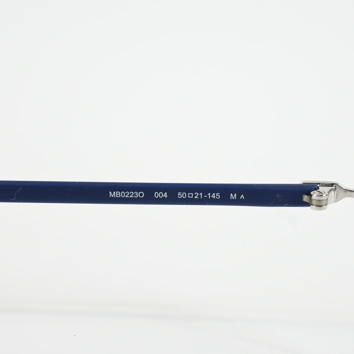 Montblanc MB0223O 004 Mens Authentic Eyeglasses Silver/Blue, 50mm - New