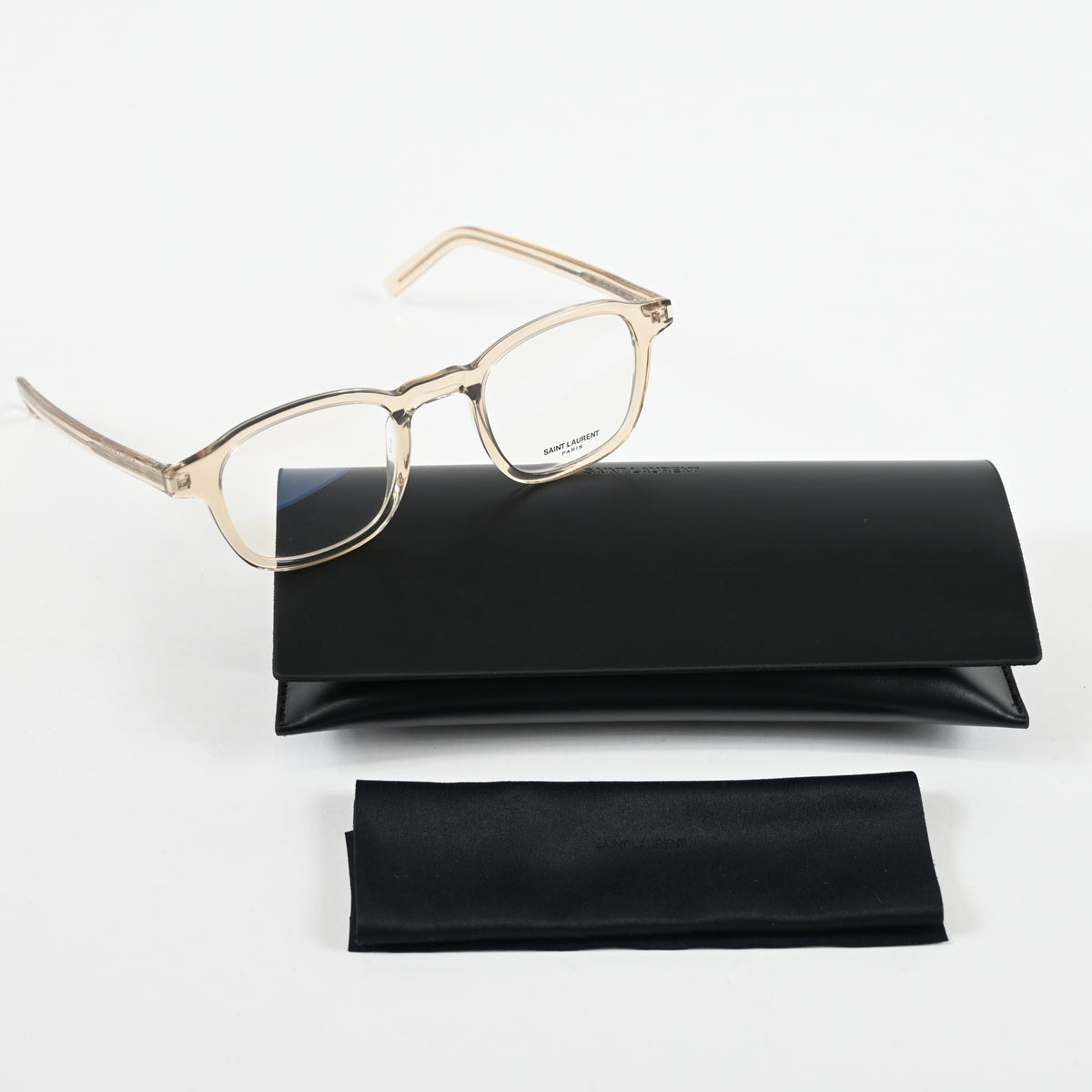 Yves Saint Laurent SL-549O-SLIM 004 Mens Authentic Eyeglasses Yellow, 47 - New