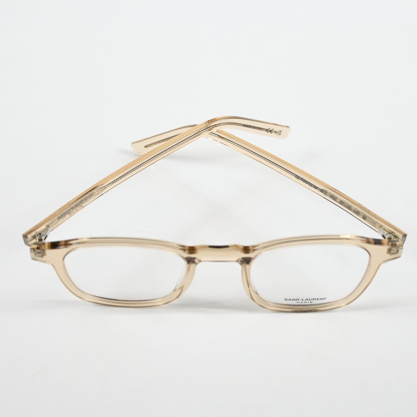 Yves Saint Laurent SL-549O-SLIM 004 Mens Authentic Eyeglasses Yellow, 47 - New