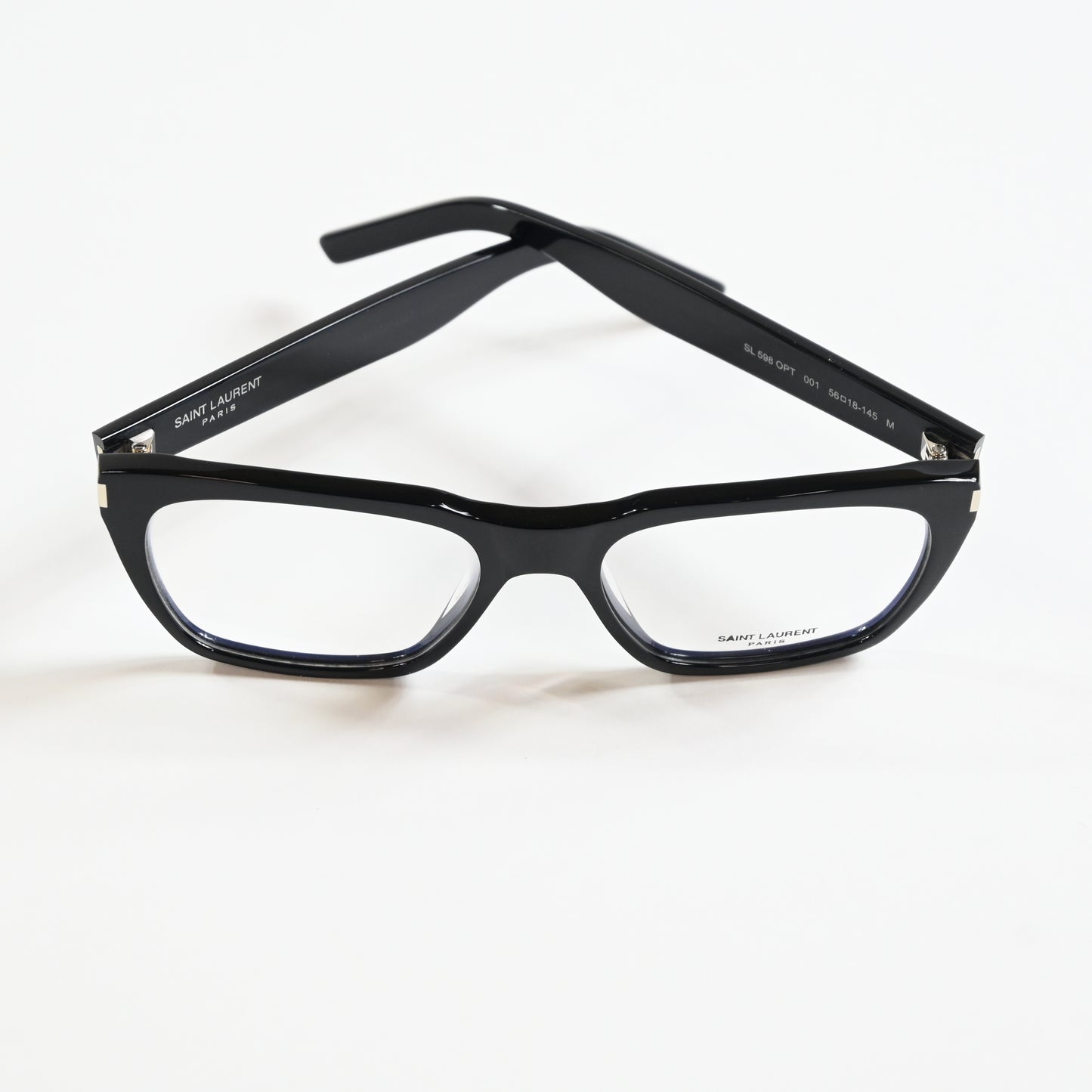 Yves Saint Laurent SL-598O 001 Mens Authentic Eyeglasses Black, 56mm - New