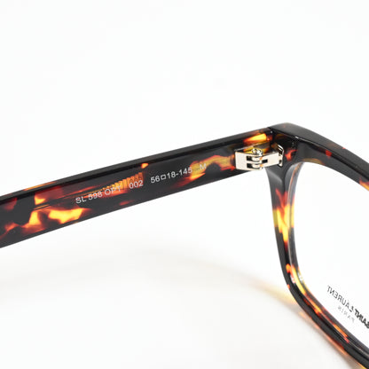 Yves Saint Laurent SL-598O 002 Unisex Authentic Eyeglasses Havana, 56mm - New
