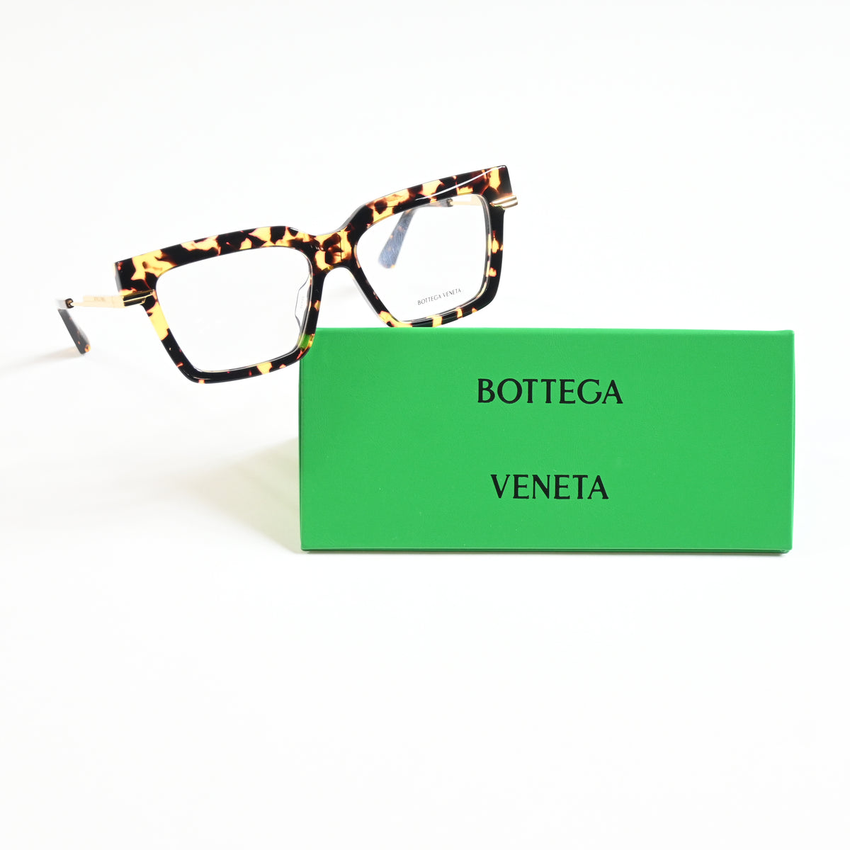 Bottega BV1243O 002 Womens Authentic Eyeglasses Black/Gold, 53mm - New