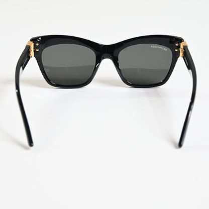 Balenciaga BB0132S 001 Womens Authentic Sunglasses Black/Gray, 53mm - New
