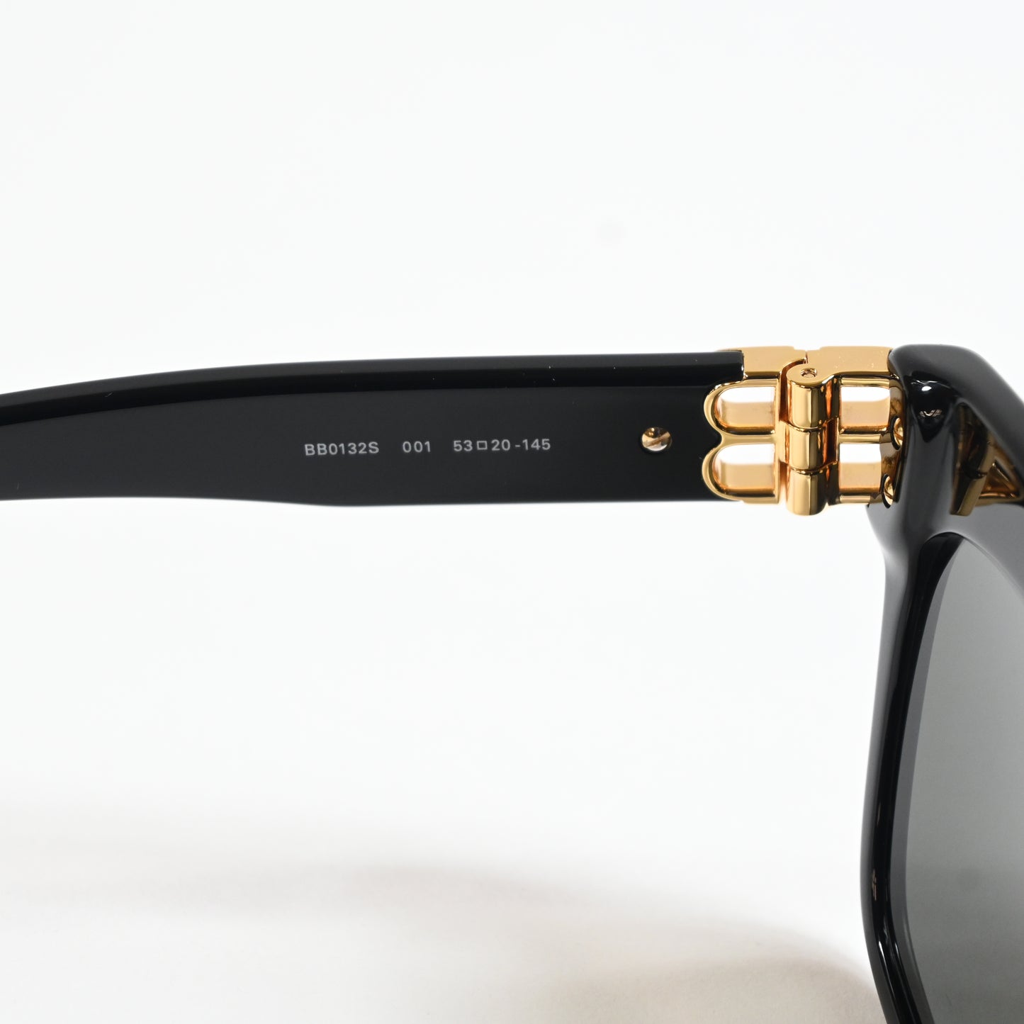 Balenciaga BB0132S 001 Womens Authentic Sunglasses Black/Gray, 53mm - New