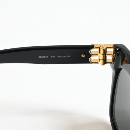 Balenciaga BB0132S 001 Womens Authentic Sunglasses Black/Gray, 53mm - New